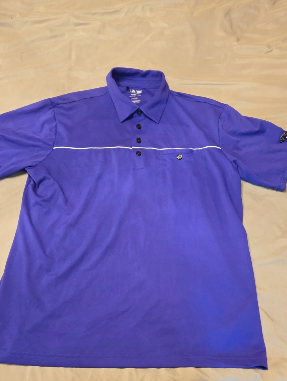 Adia Purple Short-Sleeve Polo with Contrast Piping